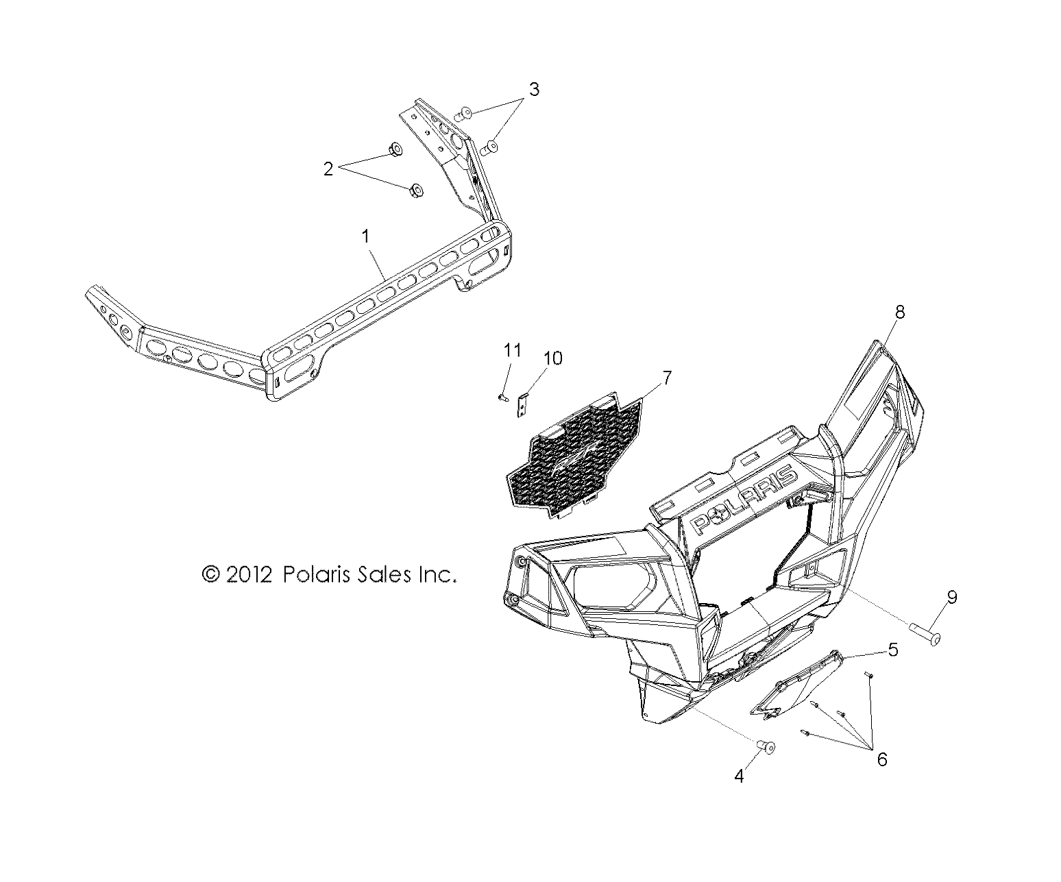 BODY, FRONT BUMPER - R13XE76AD/EAI (49RGRBUMPER13RZR)